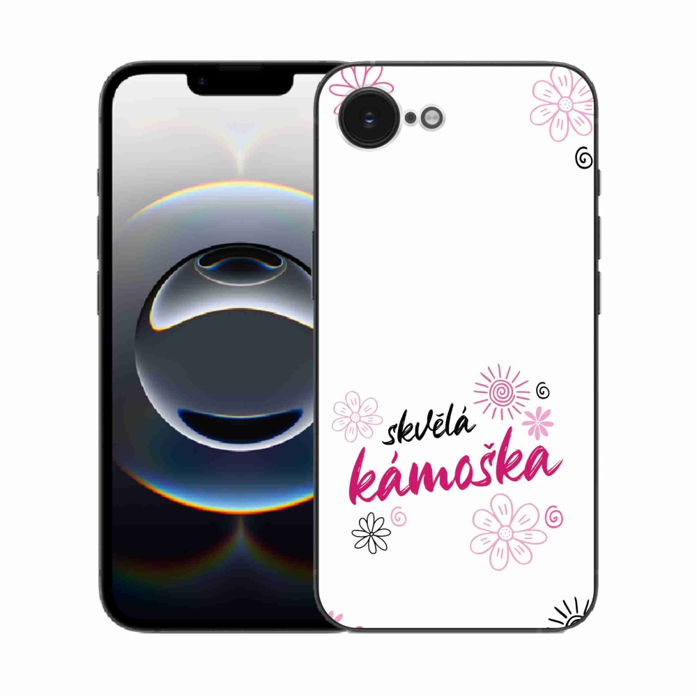 Gél borítás mmCase iPhone 16e készülékhez - nagyszerű barát fehér háttérrel