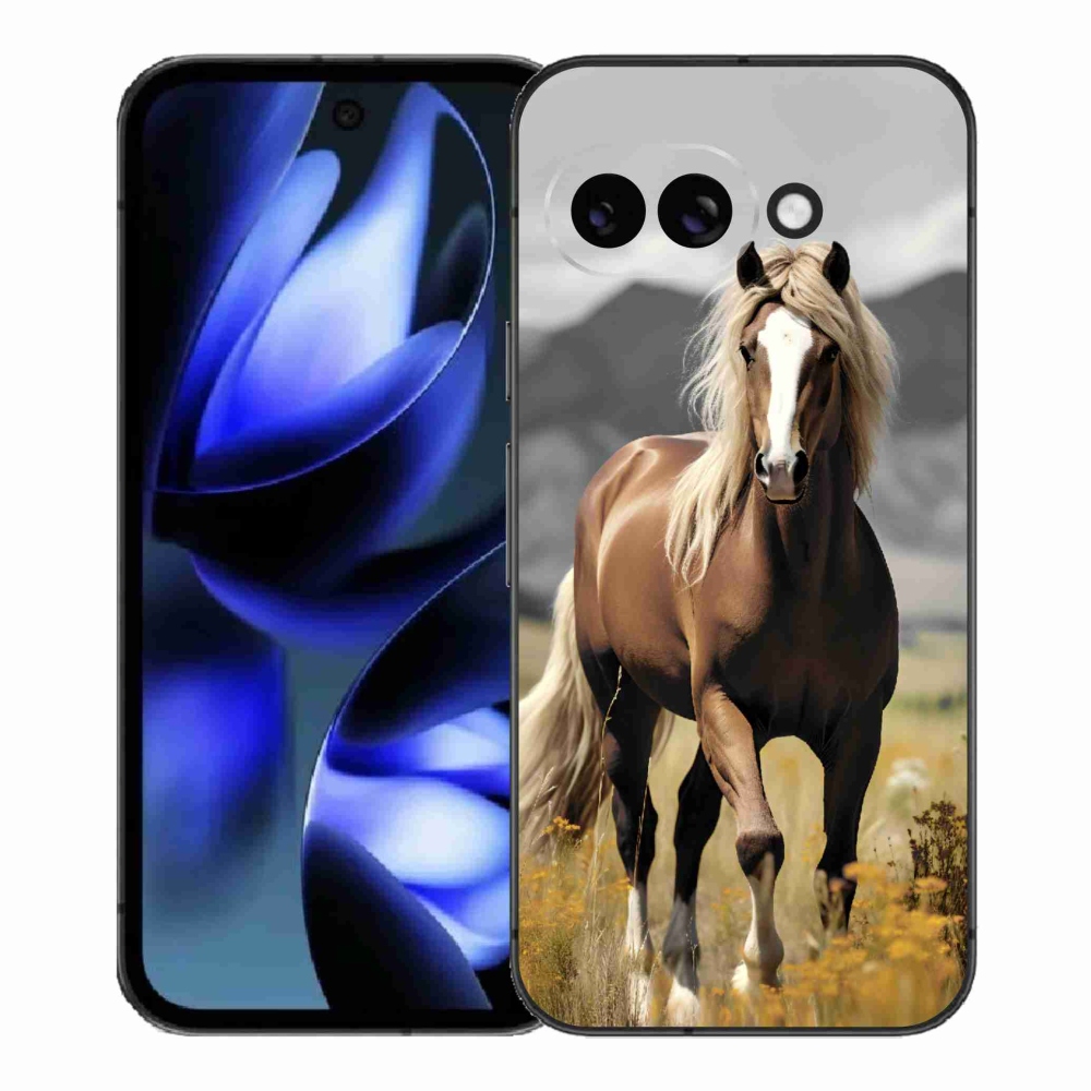 Zselés borítás mmCase a Google Pixel 9a számára - barna ló 1