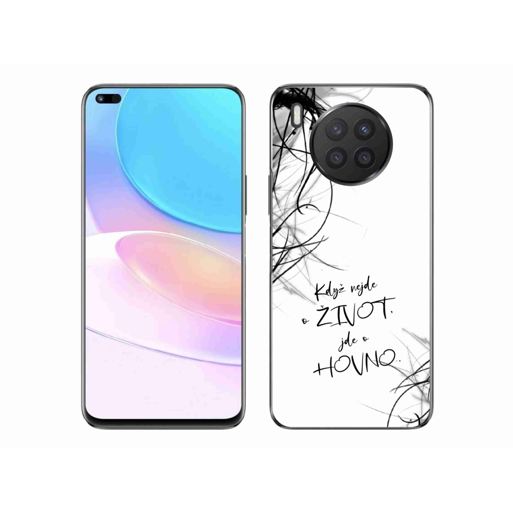 Gél borító mmCase a Huawei Nova 8i készülékhez - vicces szöveg 16 fehér háttér