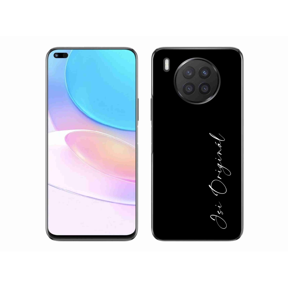 Gél borító mmCase a Huawei Nova 8i - Ön az eredeti fekete háttérrel