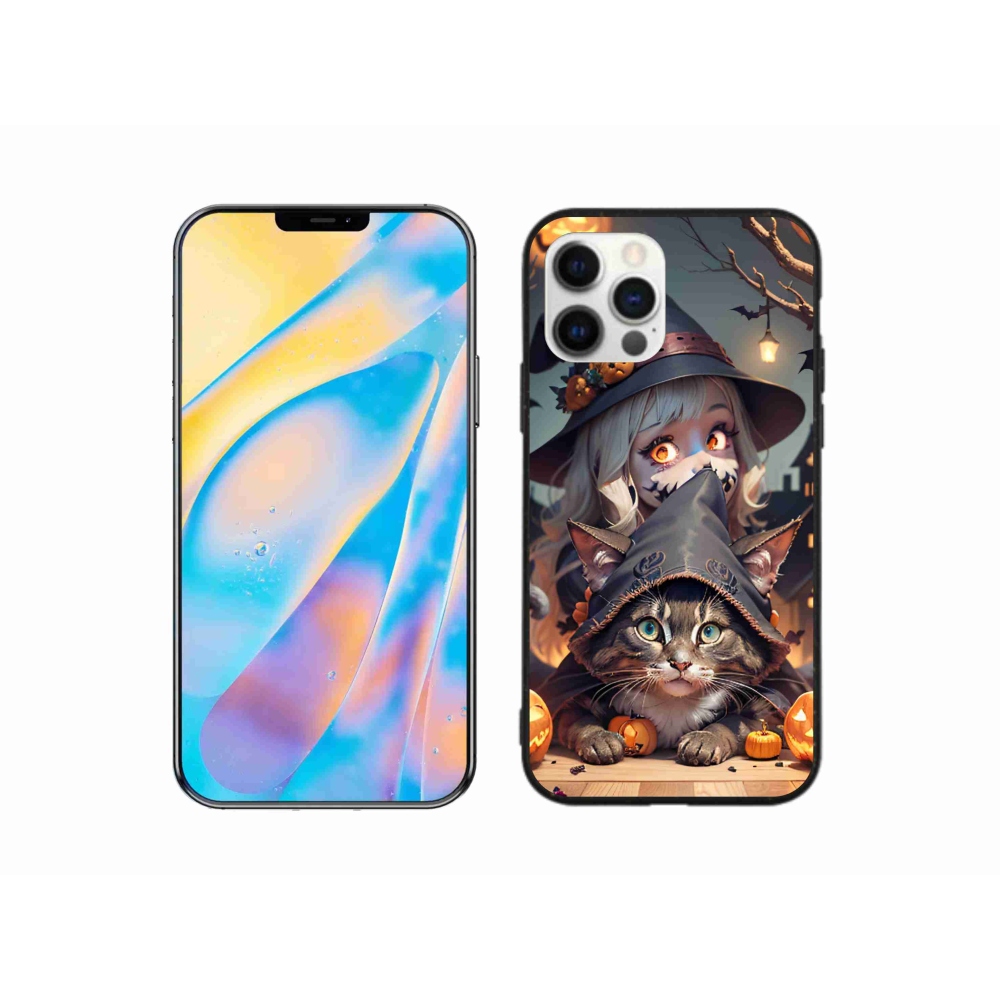 Gél borítás mmCase iPhone 12 készülékhez - boszorkány macskával