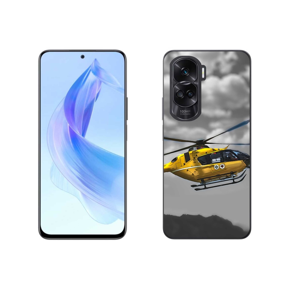 Zselés borítás mmCase a Honor 90 Lite-hoz - sárga helikopter