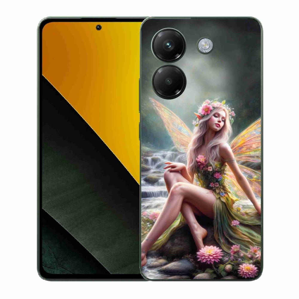 Gél borítás mmCase a Xiaomi Poco M7 Pro 5G - pillangó nőhöz 1