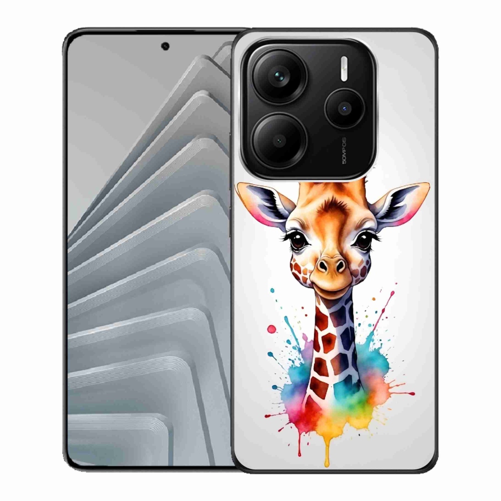 Gél borítás mmCase a Xiaomi Redmi Note 14 5G-hez - zsiráf 1