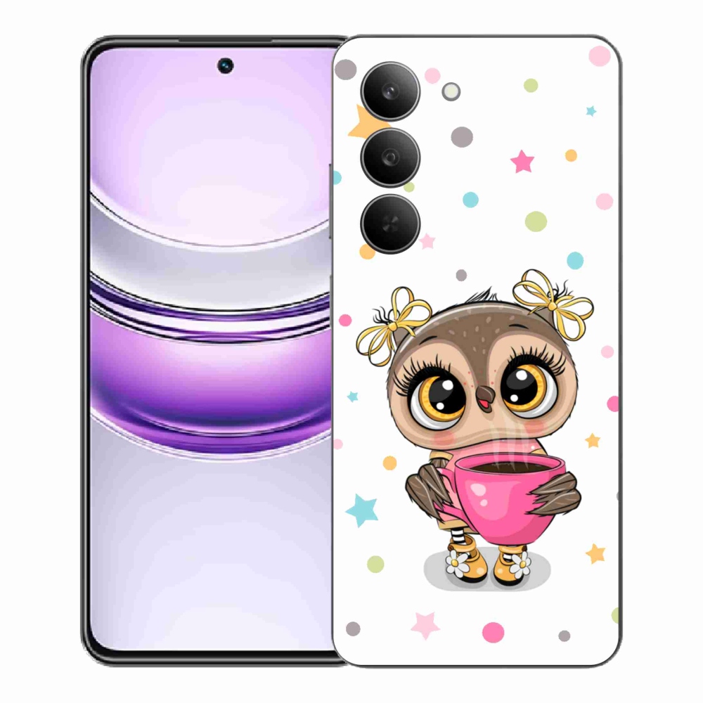 Gél borító mmCase a Realme 14x 5G készülékhez - rajzfilm bagoly