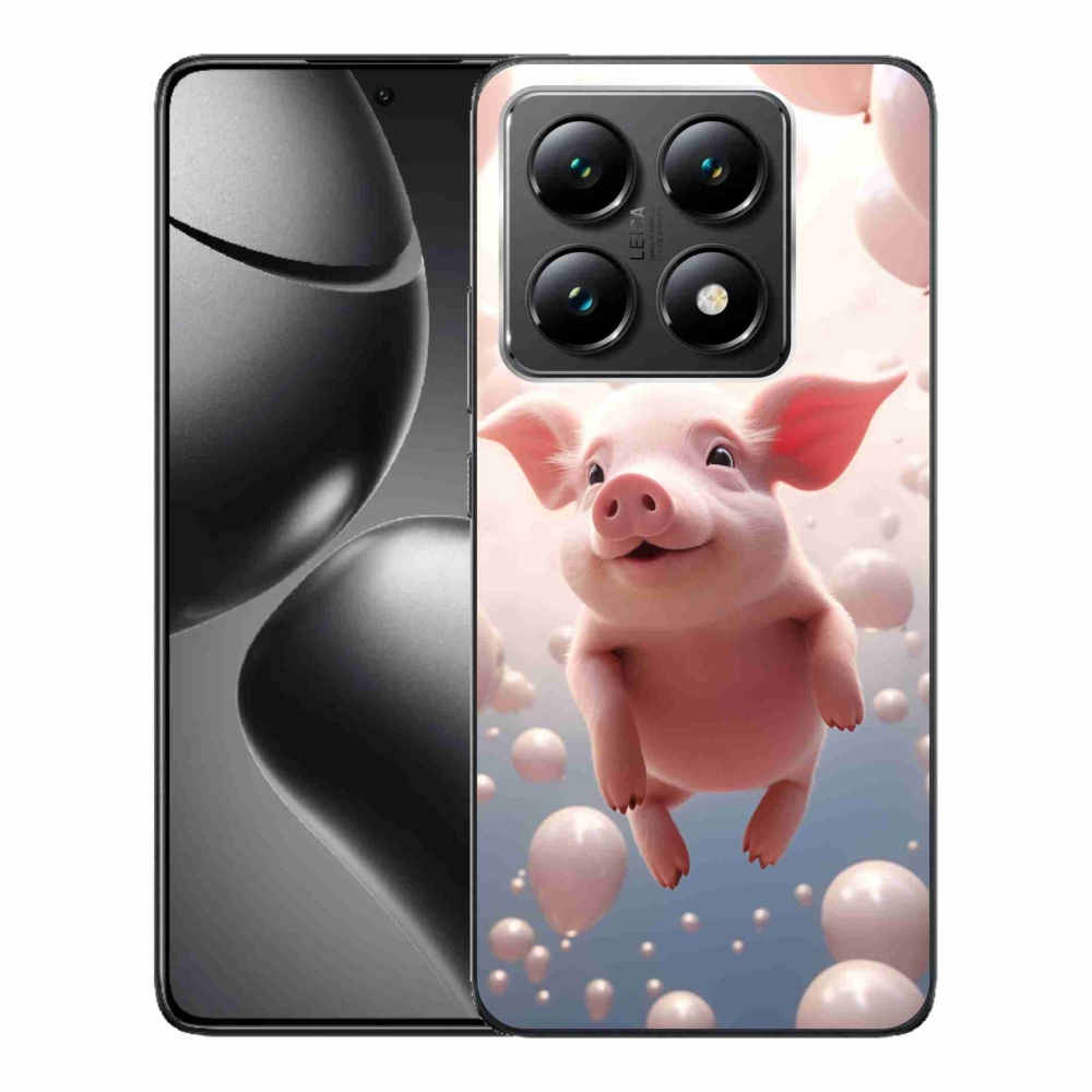 Gél borító mmCase a Xiaomi 14T-hez - malac lufikkal