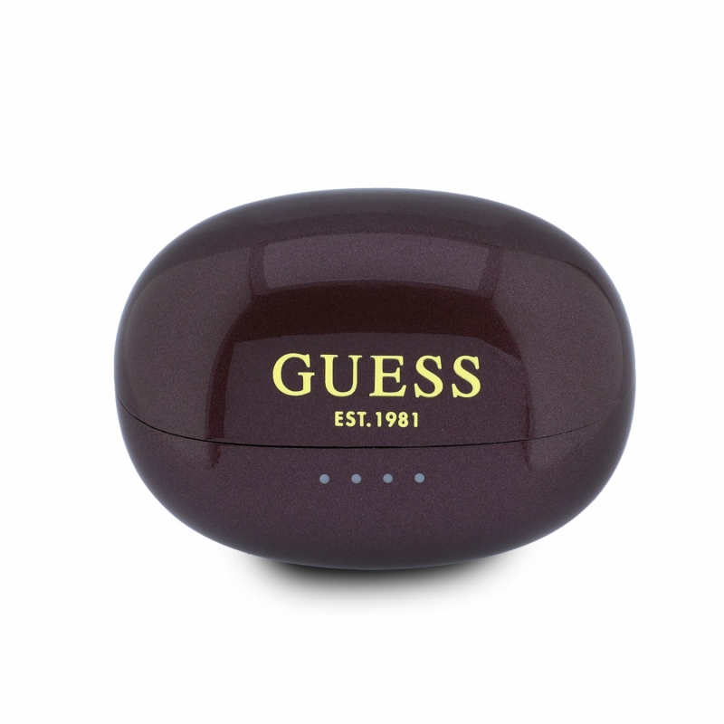 Guess Metallic Finish Classic Logo OWS vezeték nélküli fülhallgató, bordó