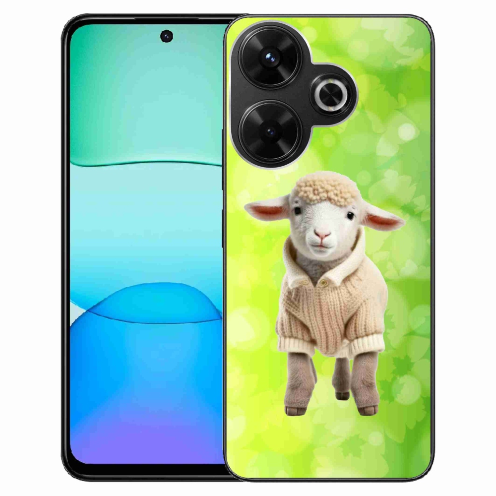 Gél borítás mmCase a Xiaomi Redmi 13 4G/Poco M6 4G számára - bárányhús pulóverben