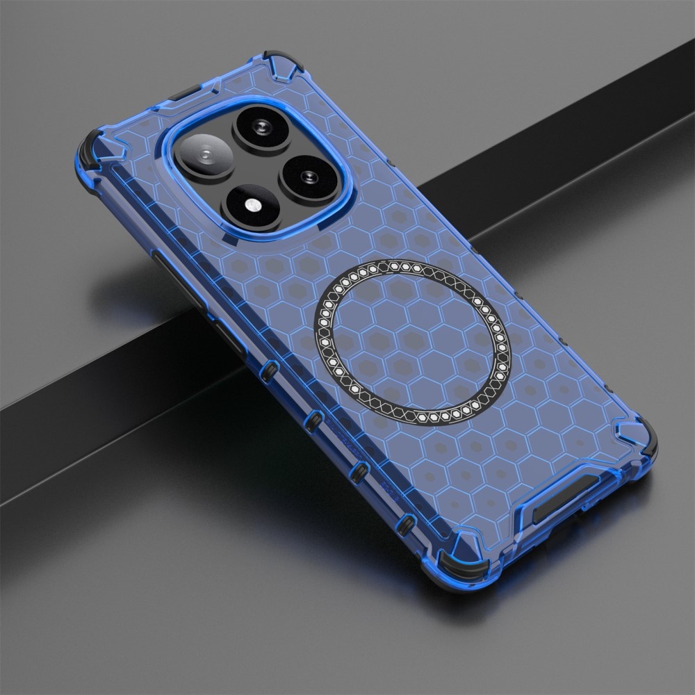 Mézédes, tartós védőburkolat MagSafe-vel a Xiaomi Redmi Note 14 Pro 5G/Poco X7 5G számára - kék