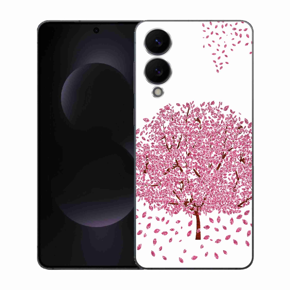 Gél borítás mmCase Samsung Galaxy S25 Edge készülékhez - rajzfilmfa levelekkel