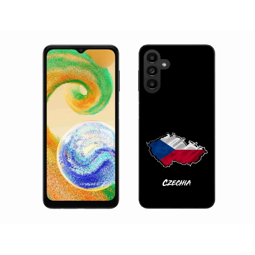 Gél borító mmCase Samsung Galaxy A04s (164.7x76.7x9.1mm) - Csehország fekete háttérrel