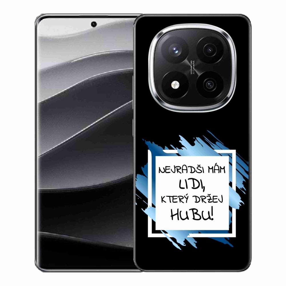 Gél borító mmCase a Xiaomi Redmi Note 14 Pro+ 5G számára - vicces szöveg 7 fehér és fekete háttérrel