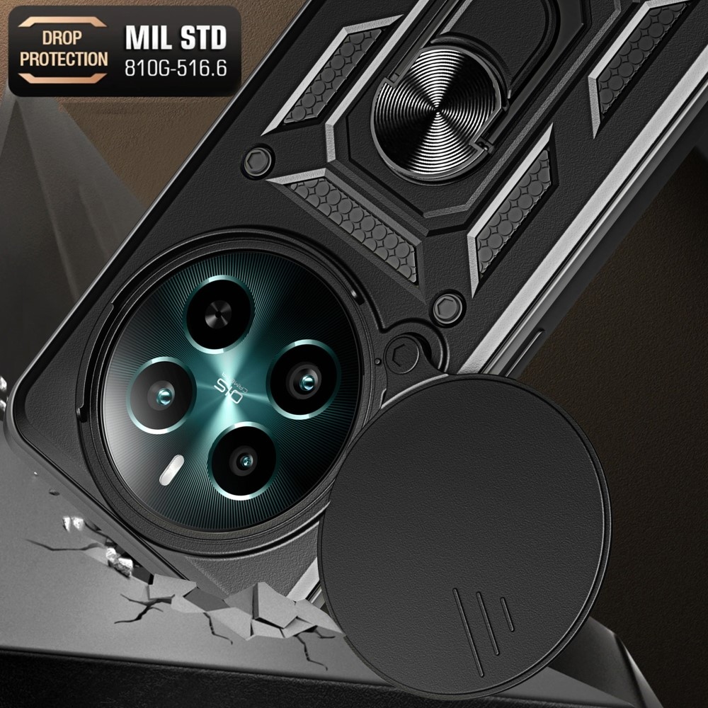 Csúszásálló borítás a Realme 12+ 5G készülékhez - fekete