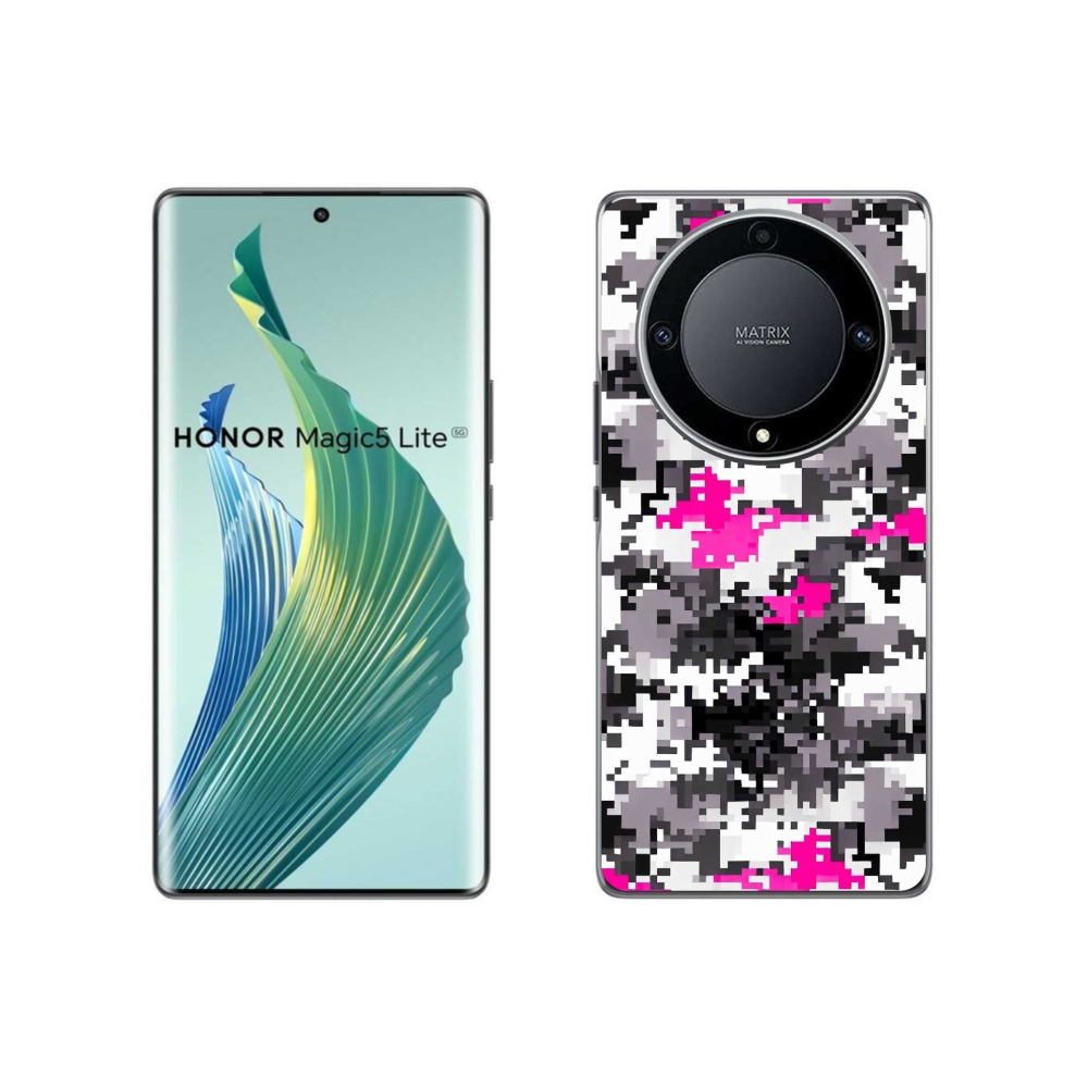 Gél borítás mmCase a Honor Magic 5 Lite 5G számára - álcázó minta 4