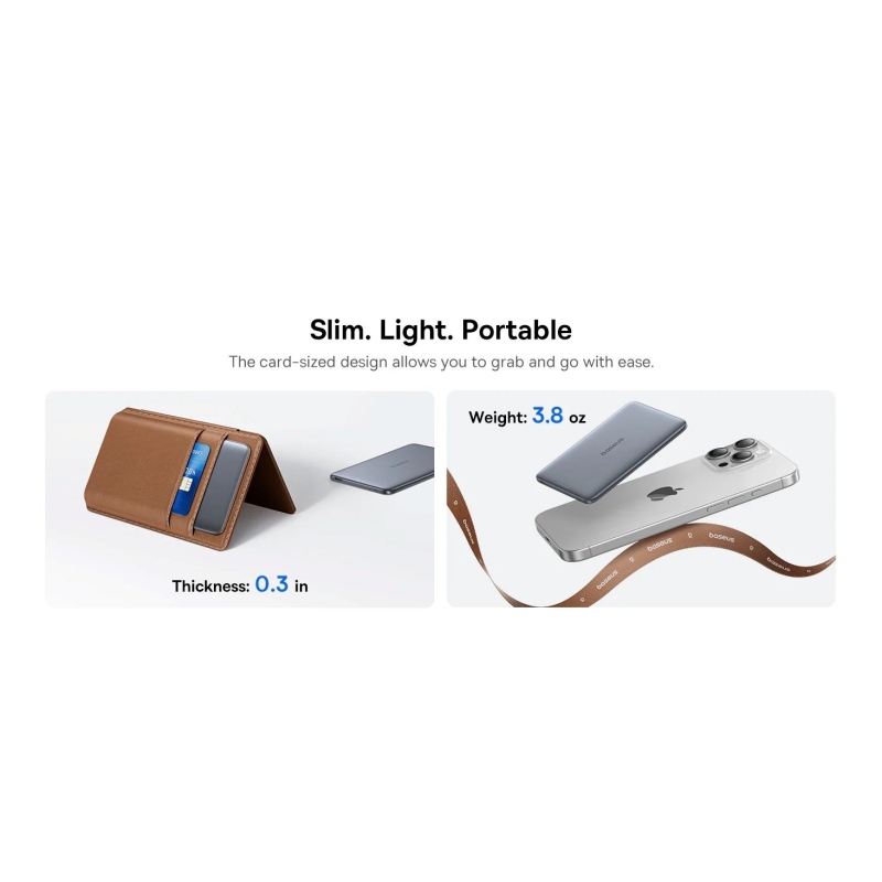 Baseus PicoGo AM41 20W mágneses külső akkumulátor 5000mAh kozmikus fekete