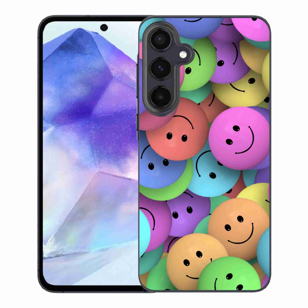 Gél borítás mmCase Samsung Galaxy A55 5G - színes smiley-khoz