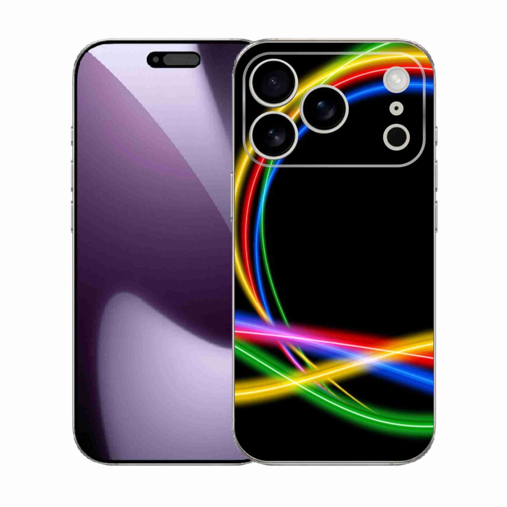 Zselés borítás mmCase iPhone 17 Pro készülékhez - neon körök