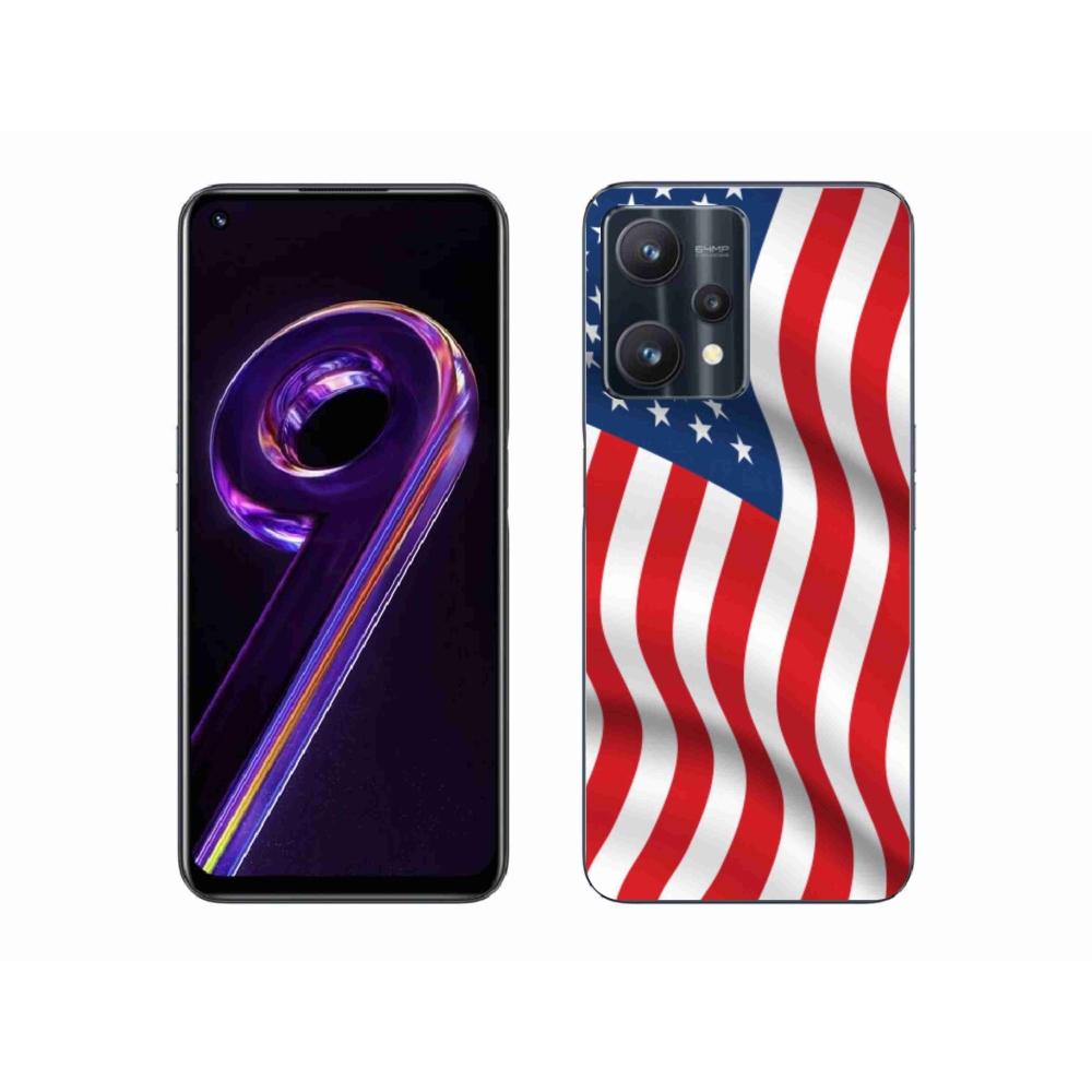 Gél borítás mmCase a Realme 9 Pro 5G számára - amerikai zászló