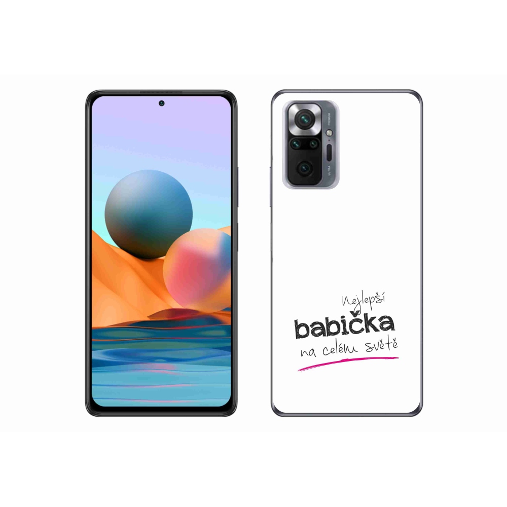 Gél borító mmCase a Xiaomi Redmi Note 10 Pro - a legjobb nagymama 4 fehér háttérrel