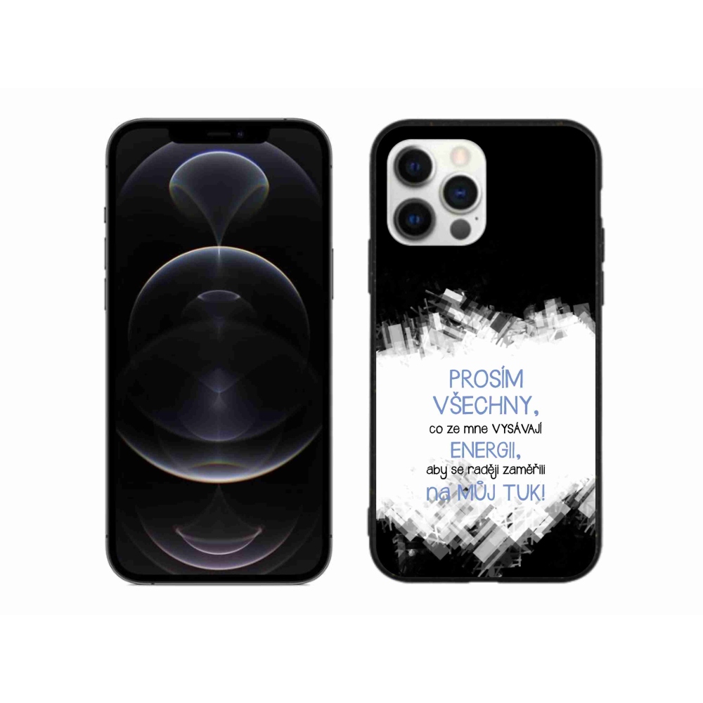 Gél borítás mmCase iPhone 12 Pro Max készülékhez - vicces szöveg 1 kék