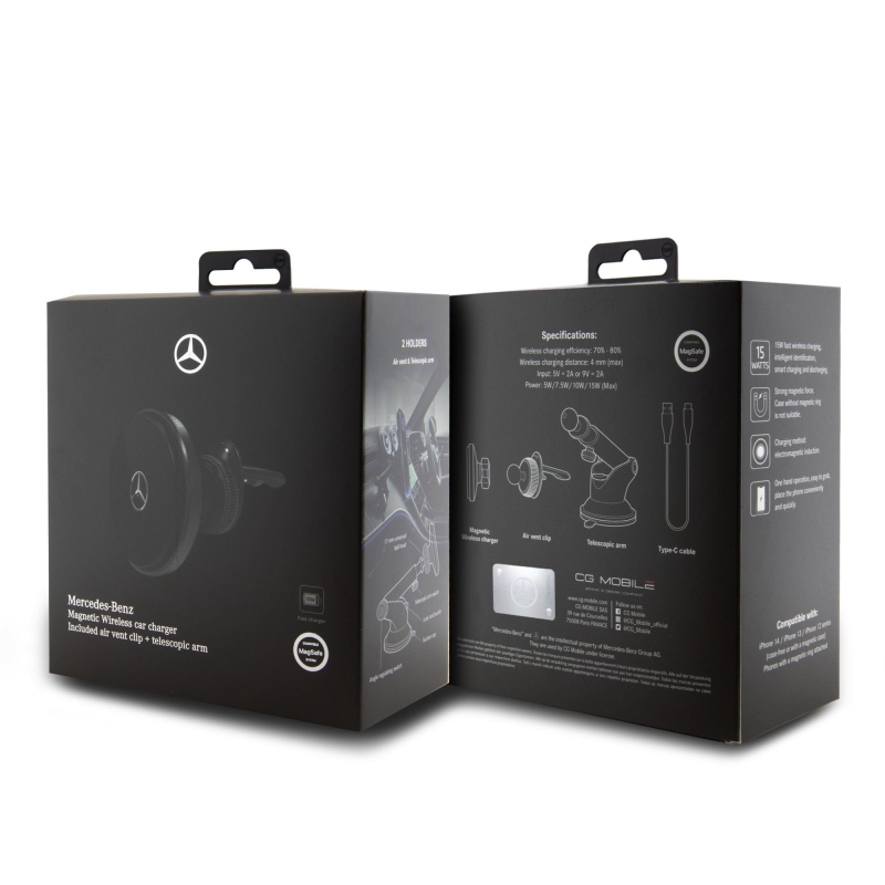 Mercedes mágneses autós tartó fekete