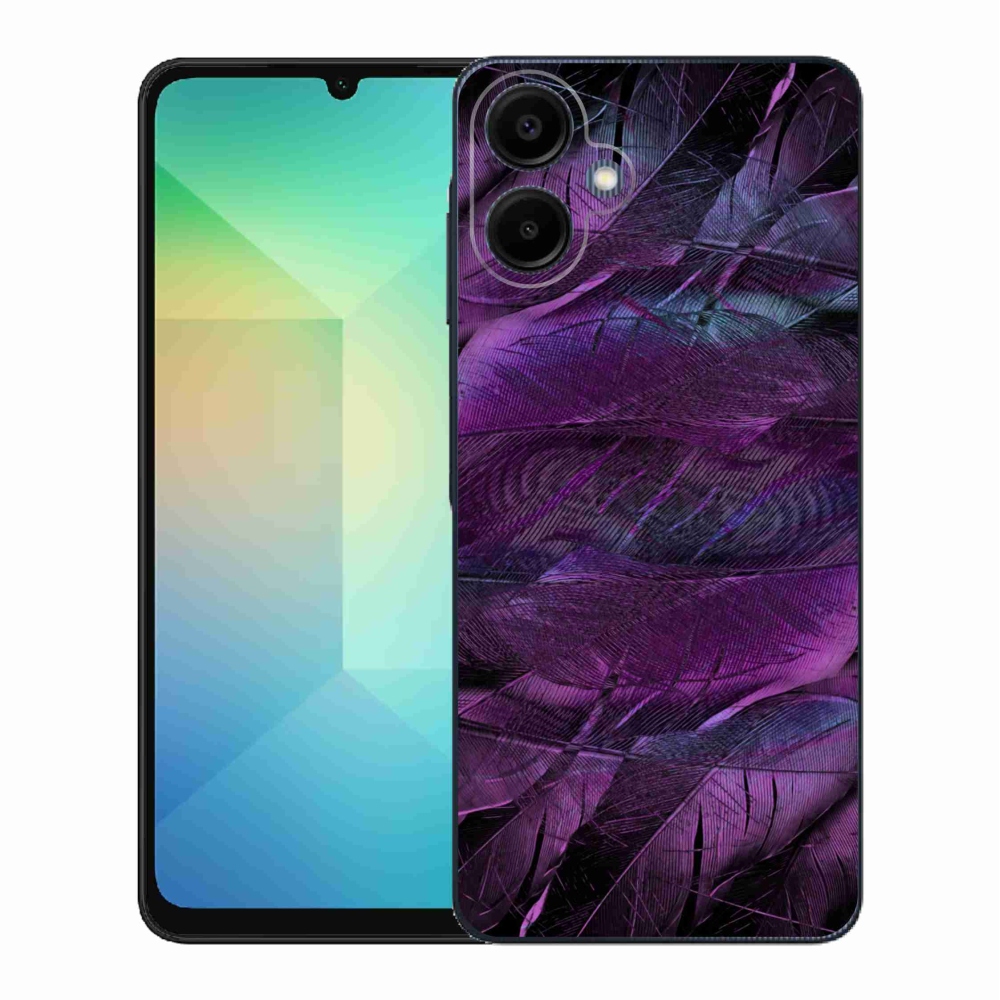 Gél védőhuzat mmCase Samsung Galaxy A06 4G - lila tollakhoz
