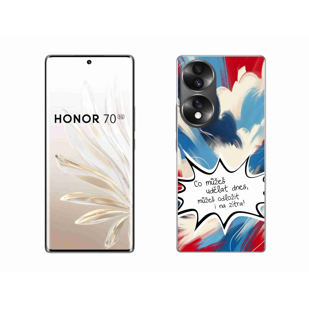 Gél borító mmCase a Honor 70 készülékhez - vicces szöveg 9 fehér háttér