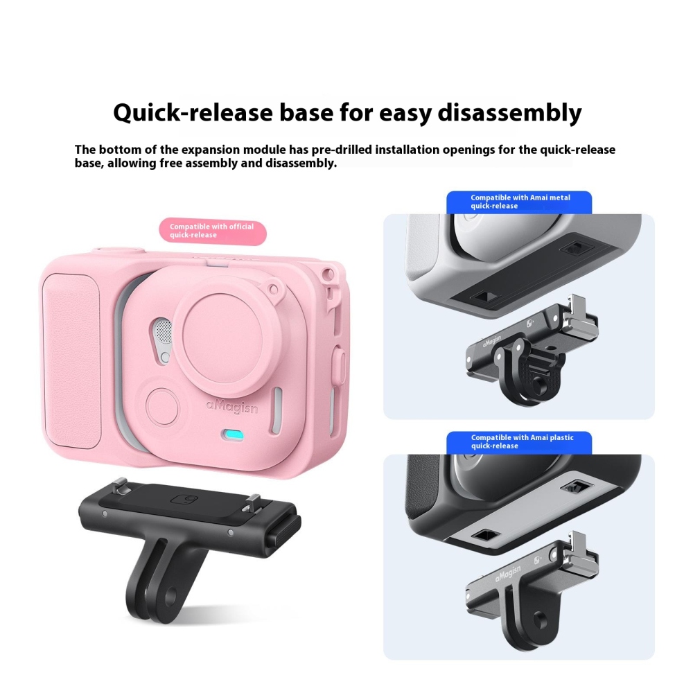 AMAGISN szilikon tok lencsevédővel Insta360 GO Ultra készülékhez - szürke