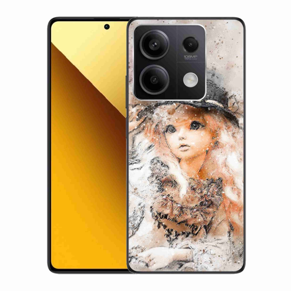 Gél borító mmCase a Xiaomi Redmi Note 13 5G-hez - lány kalapban