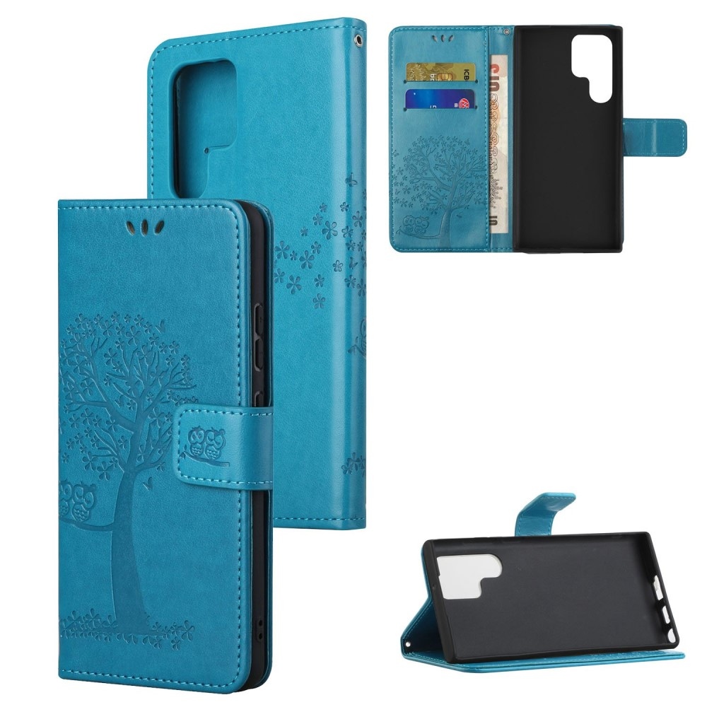 Fa könyv tok Samsung Galaxy S24 Ultra készülékhez - kék