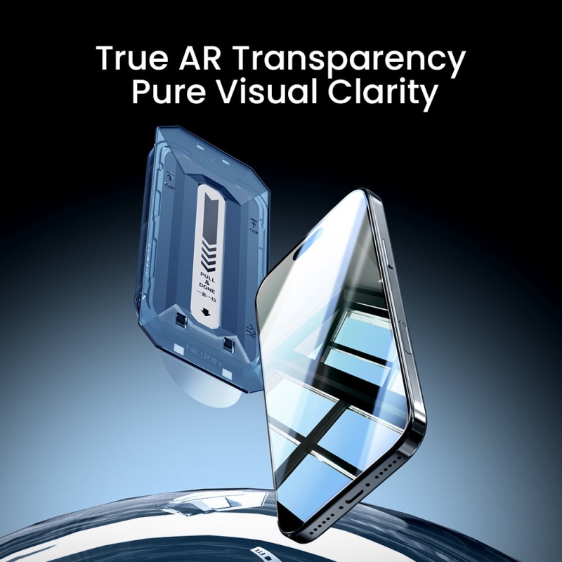 Nillkin Edzett üveg 0.2mm H+ PRO 2.5D tükröződésmentes Apple iPhone 17 Pro Max készülékhez (applikátorral)