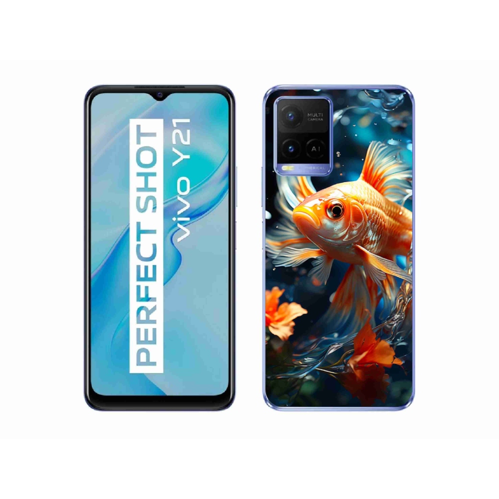 Zselés tok mmCase a Vivo Y21/Y21s/Y33s készülékhez - halak