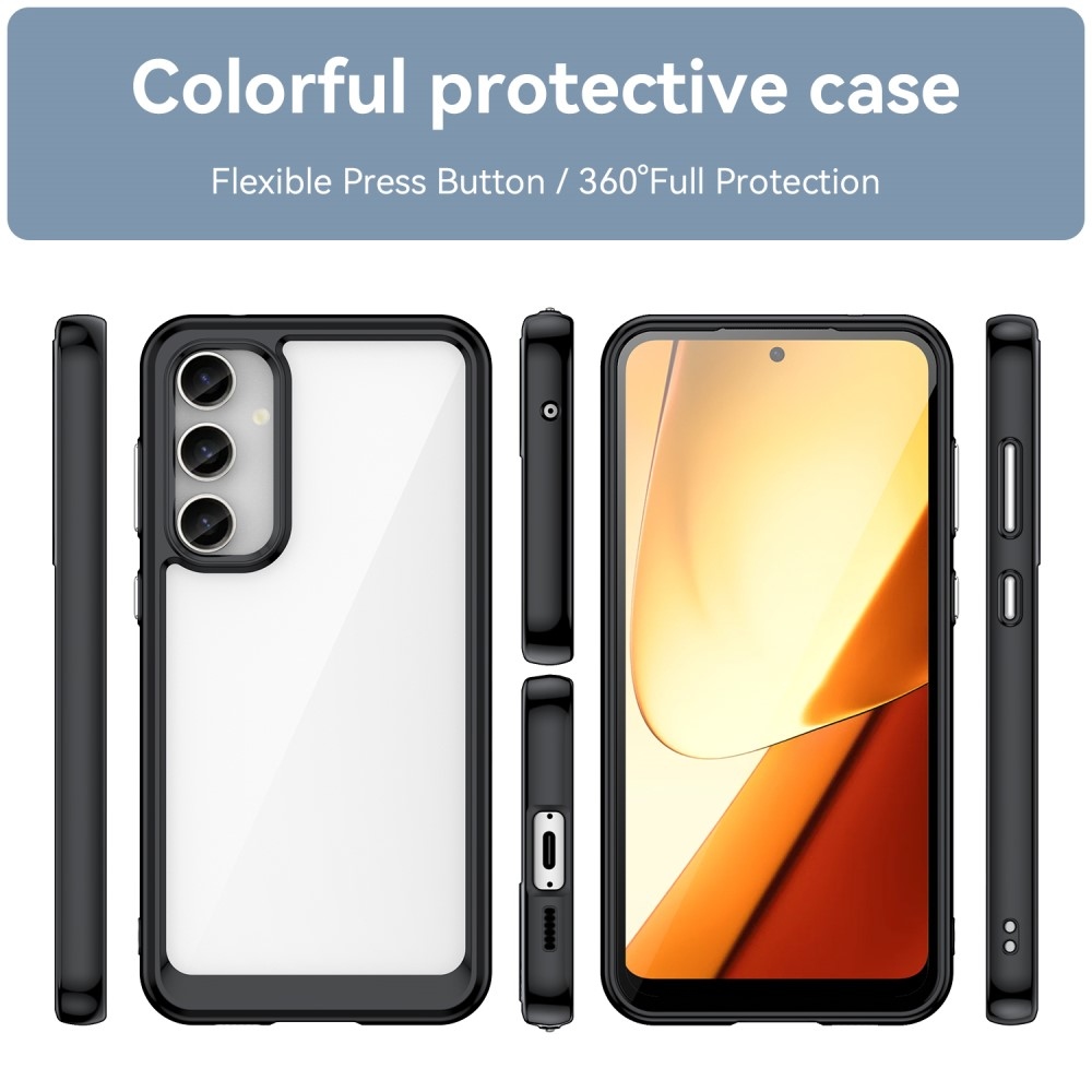 Gél tok fix hátlappal Samsung Galaxy S23 FE készülékhez - fekete