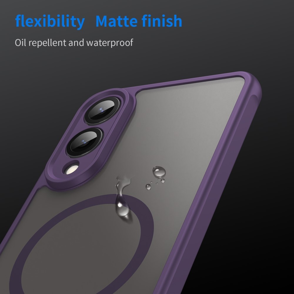 Matta zselés tok MagSafe tok Samsung Galaxy S25 Edge készülékhez - lila