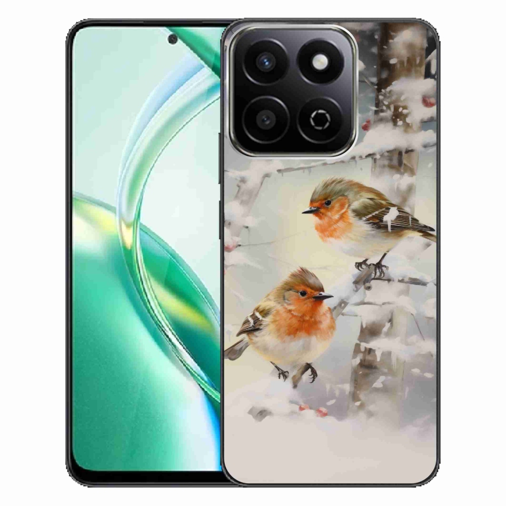 Zselés borítás mmCase a Honor 200 Smart 5G számára - madarak télen