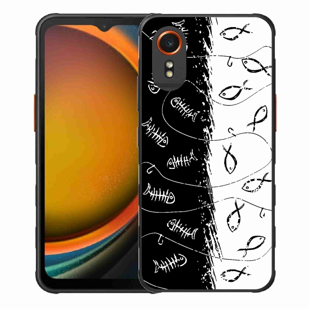 Gél borító mmCase Samsung Galaxy Xcover 7 készülékhez - csontvázak és halak