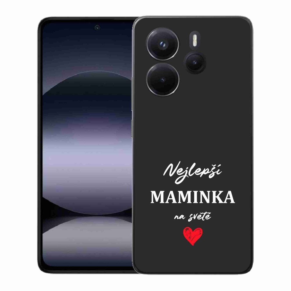 Gél borító mmCase a Xiaomi Redmi Note 14-hez - legjobb anya 1 fekete háttérrel