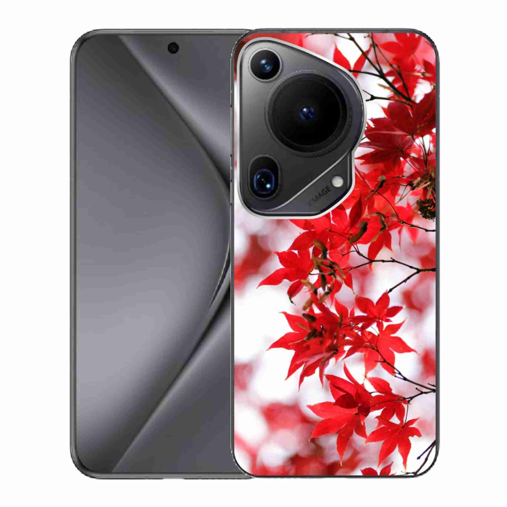 Gél borító mmCase a Huawei Pura 70 Ultra készülékhez - piros levelek