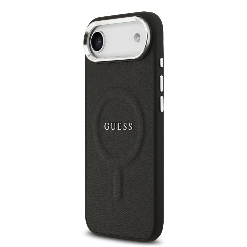 Guess PU Saffiano MagSafe MagSafe hátlap az iPhone Air készülékhez Fekete