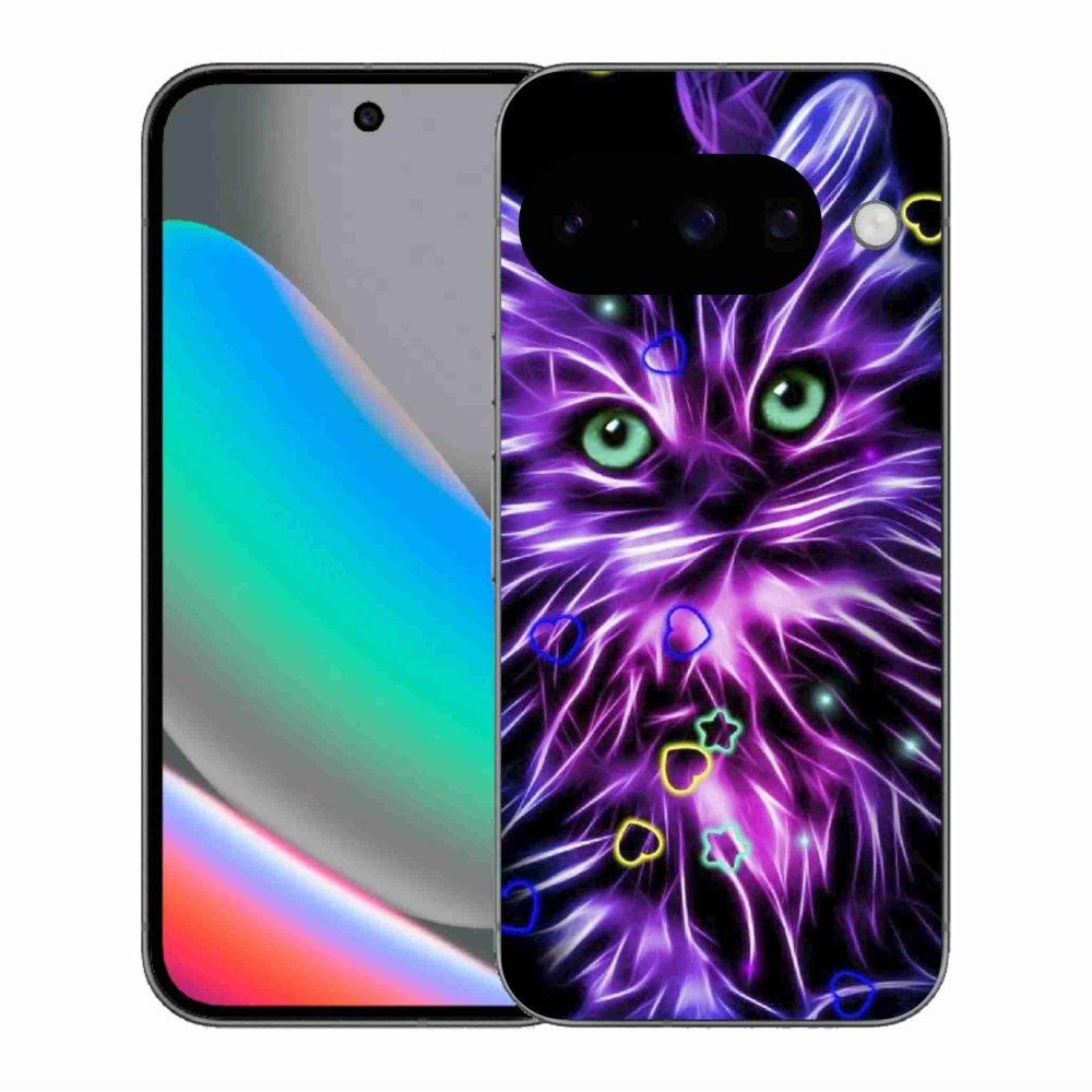 Gél borítás mmCase a Google Pixel 10 számára - absztrakt macska