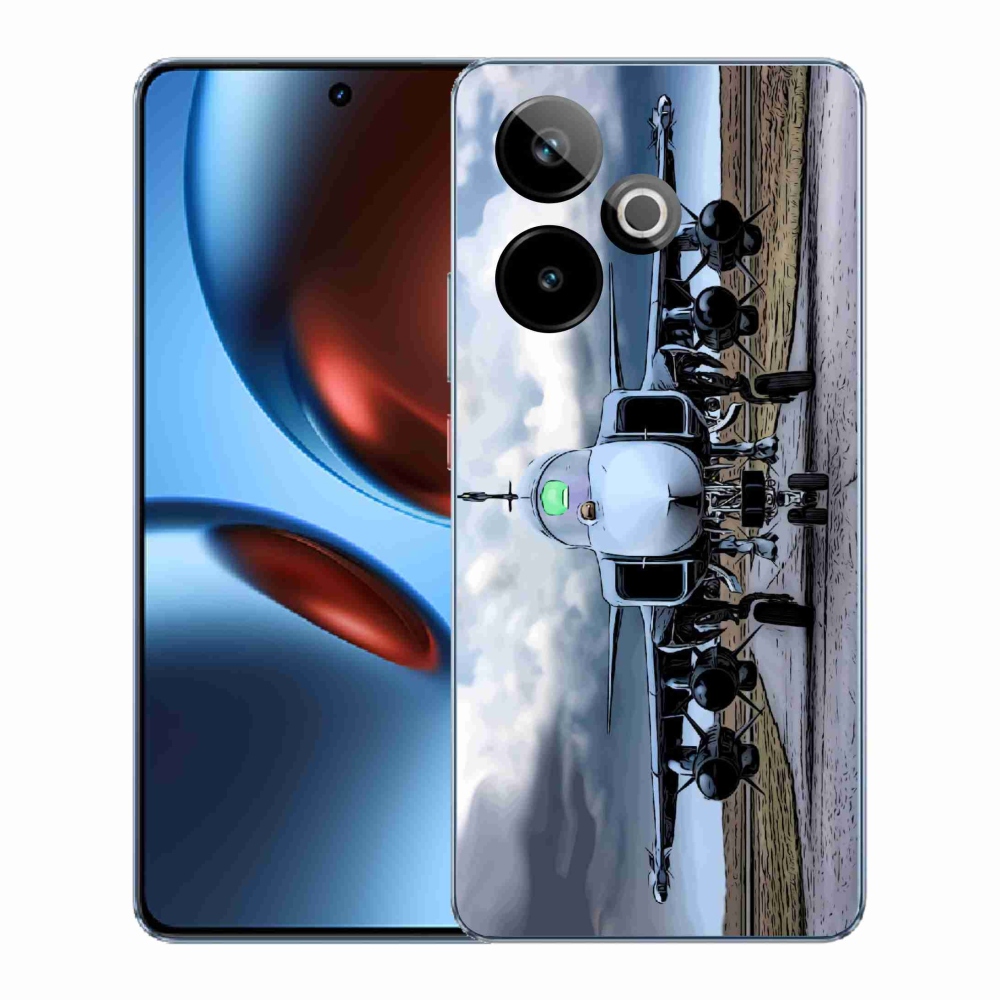 Rugalmas zselés tok mmCase képpel a Realme GT 7 5G/GT 7T 5G számára - katonai repülőgépek