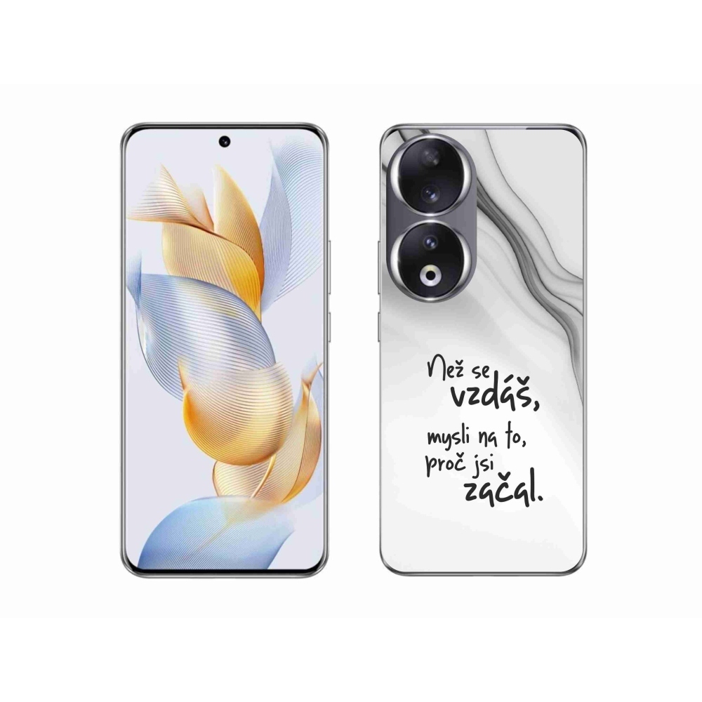 Zselés borító mmCase a Honor 90 készülékhez - idézet 2 fehér háttér