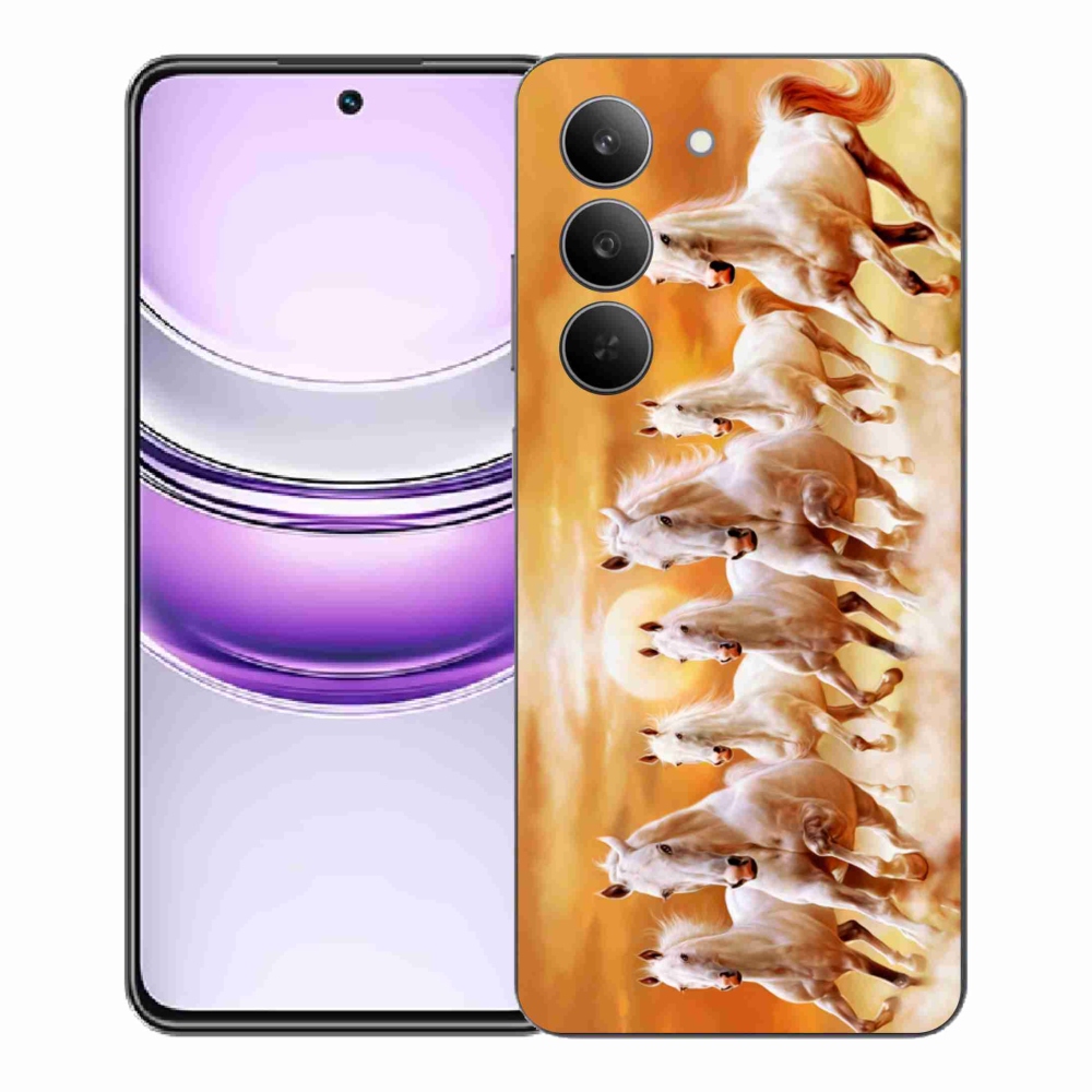 Zselés borítás mmCase a Realme 14x 5G készülékhez - lovak 2