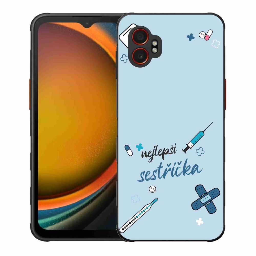 Gél borító mmCase Samsung Galaxy Xcover 7 Pro - legjobb kishúg kék háttérrel