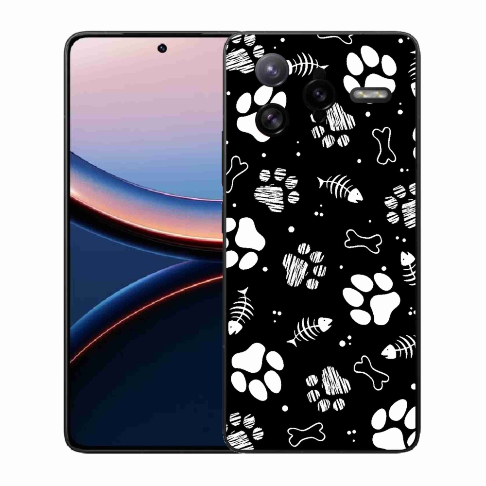 Gél borítás mmCase a Xiaomi Poco F7 Ultra számára - kutyamancsok