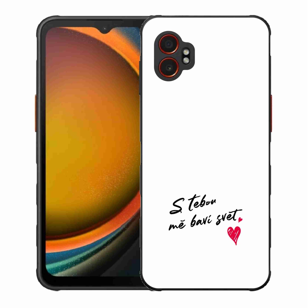 Gél borító mmCase Samsung Galaxy Xcover 7 Pro - szerelmes szöveg 1 fehér háttér