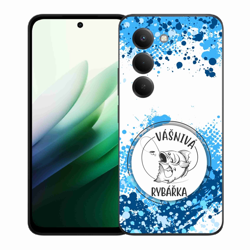 Gél borító mmCase a Xiaomi Redmi 15 5G-hez - szenvedélyes halász fehér háttérrel