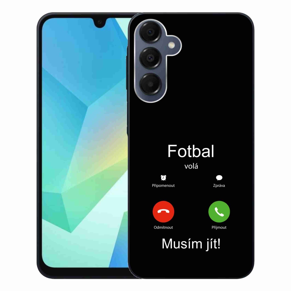 Gél borító mmCase Samsung Galaxy A16 4G/5G - futball hívások fekete háttérrel