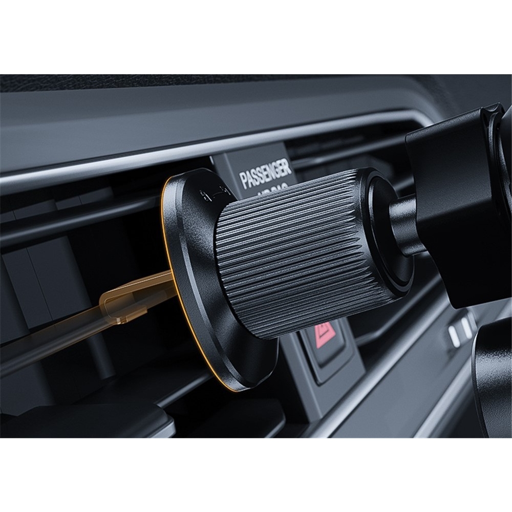 X15 vezeték nélküli autós töltő szellőzőtartóval 15 W - ezüstmetál