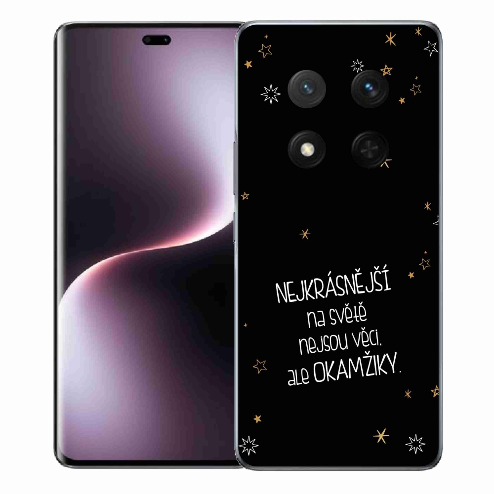 Gél borítás mmCase a Honor Magic 7 Lite 5G készülékhez - Idézet 4 fekete háttér